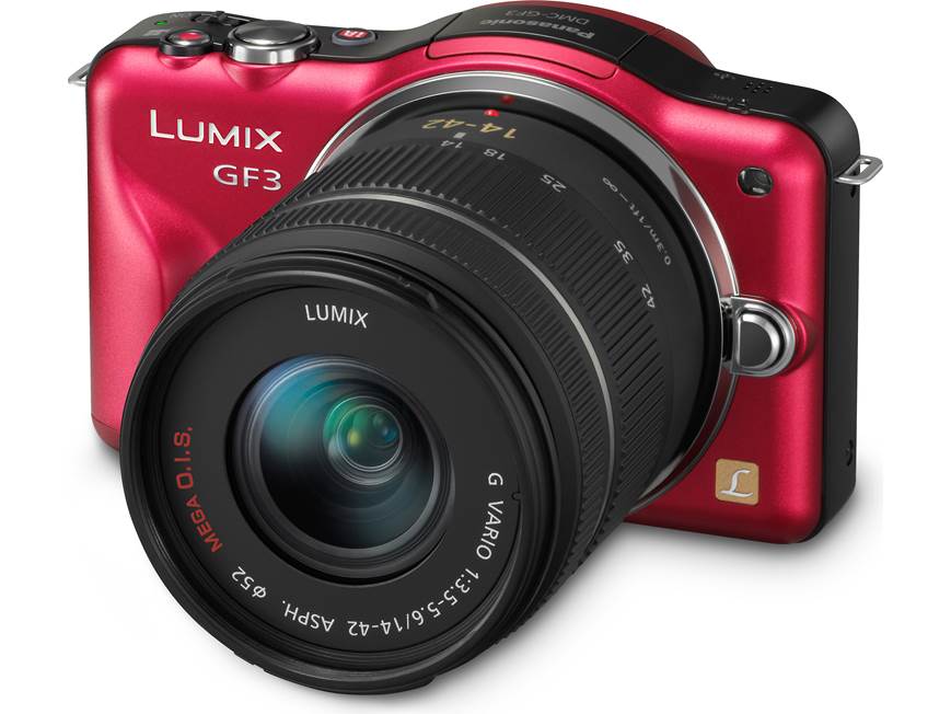 Panasonic Lumix DMC-GF3K Kit (Red) 12.1-megapixel digital camera
