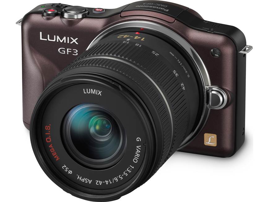 Panasonic Lumix DMC-GF3K Kit (Brown) 12.1-megapixel digital camera