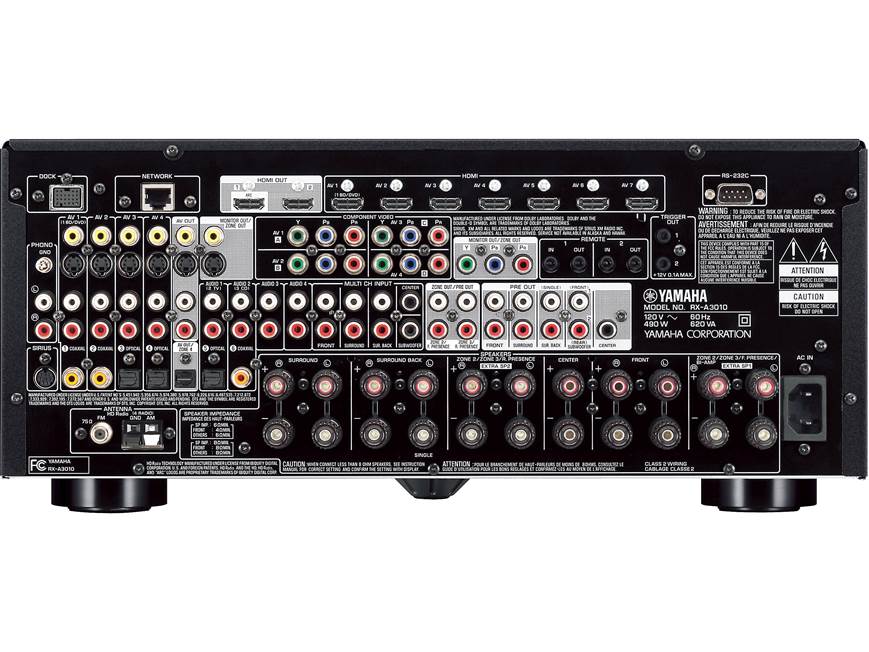 Yamaha RX-A3010 Home theater receiver with 3D-ready HDMI switching