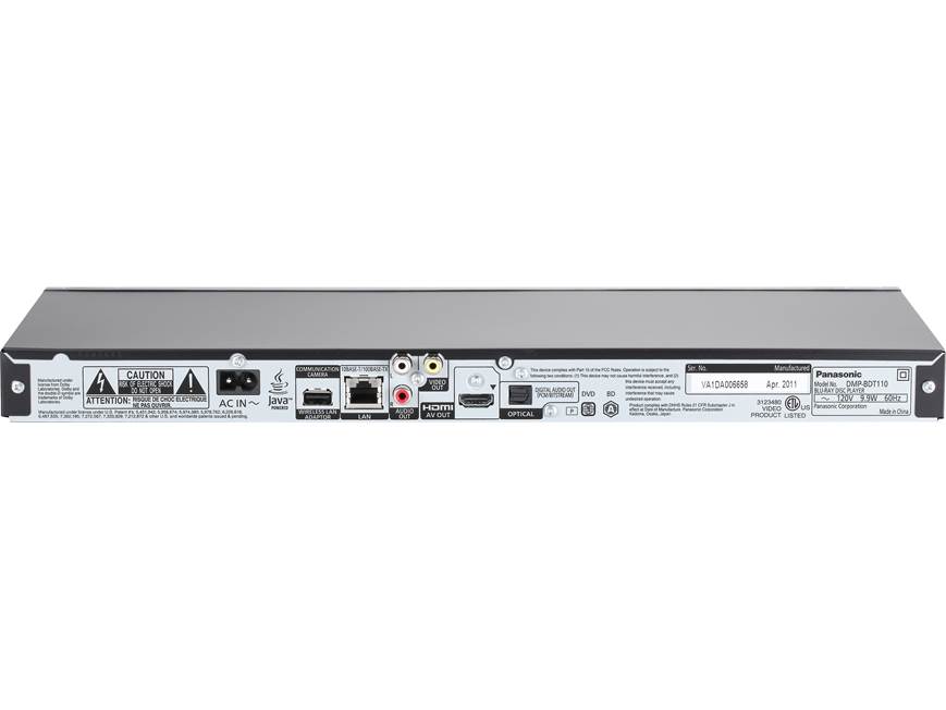 Panasonic DMP-BDT110 Internet-ready 3D Blu-ray player at Crutchfield