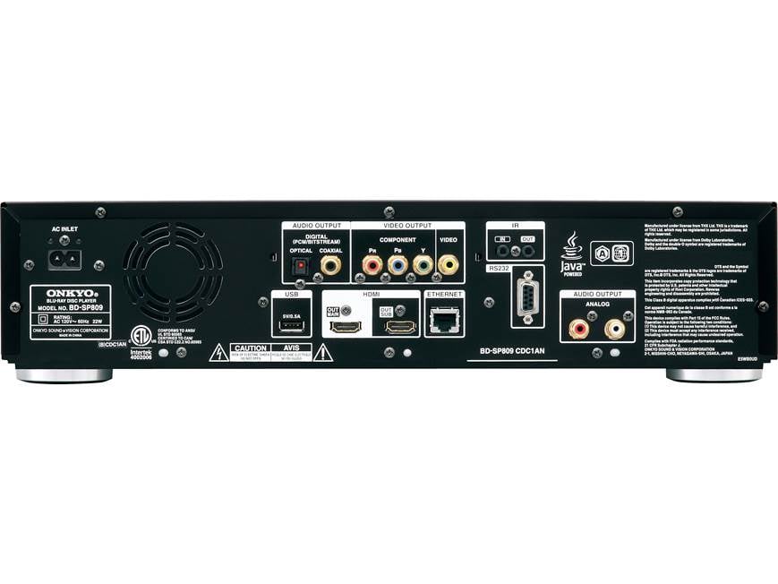 Onkyo BD-SP809 Internet-ready 3D Blu-ray player at Crutchfield