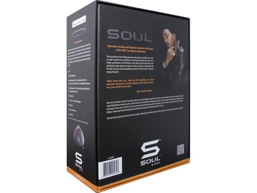 Soul by Ludacris SL150 (White and black) Portable, folding on-ear