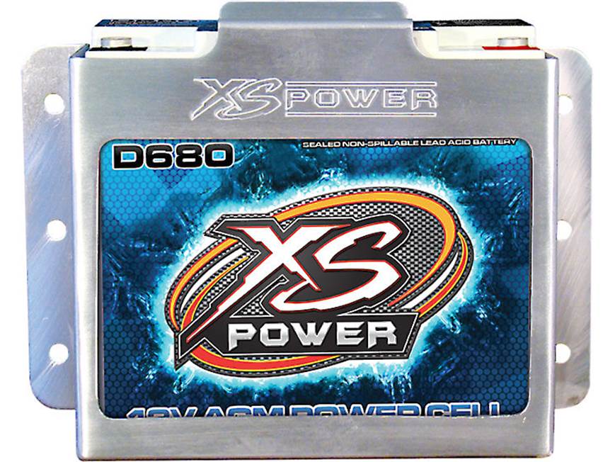 XS Power Side-mount Box Stamped aluminum box with window — fits