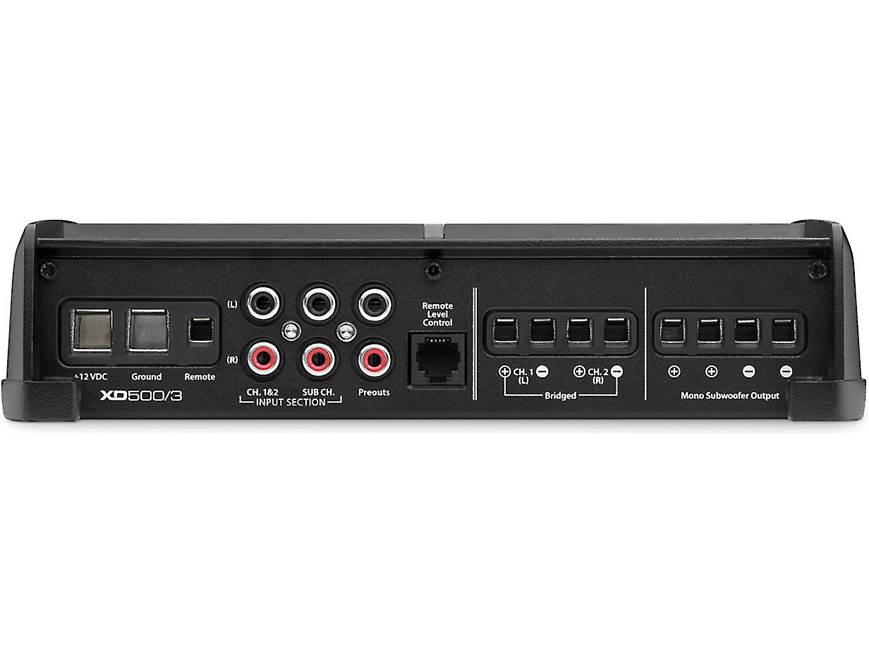 JL Audio XD500/3 3-channel car amplifier — 75 watts RMS x 2 at 4