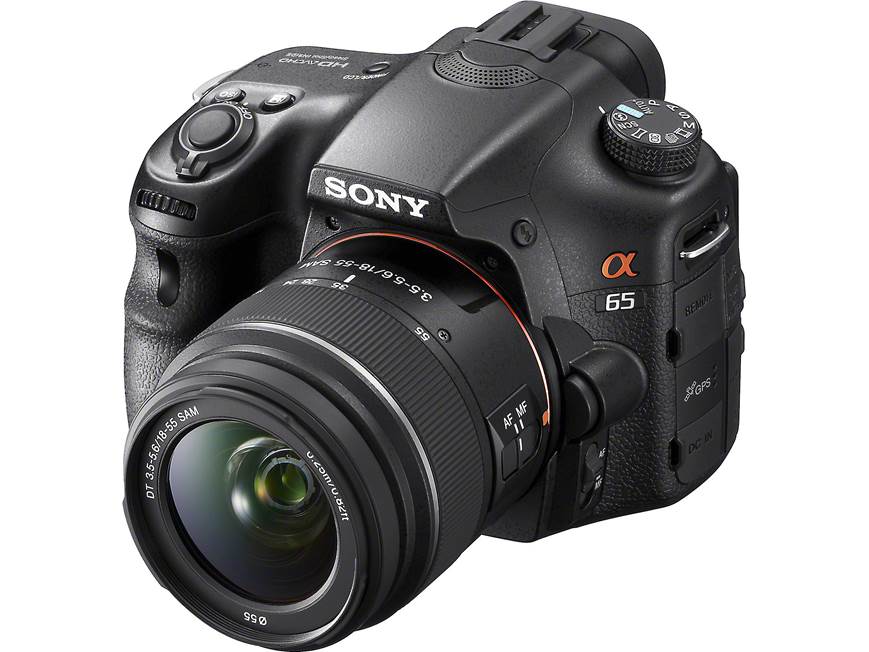 Sony α65 SLT-A65v Sony Alpha SLT-A65VK 24.3-megapixel digital SLR camera with 18