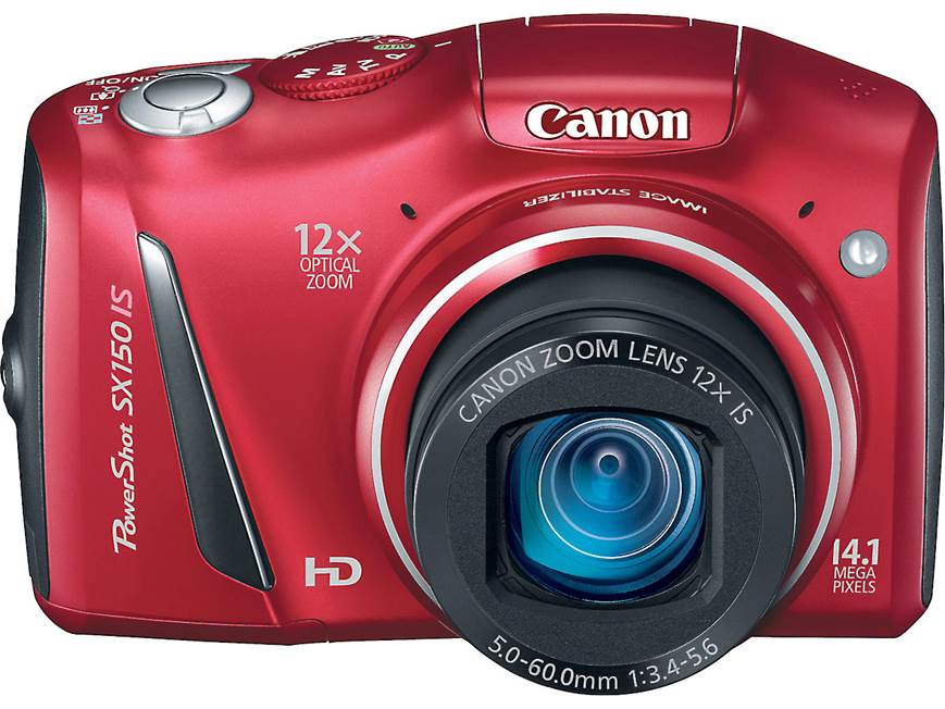 Canon PowerShot SX150 IS (Red) 14.1-megapixel digital camera 12X
