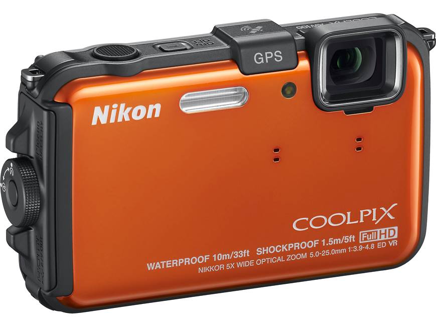 Nikon Coolpix AW100 (Orange) Tough-style 16-megapixel digital