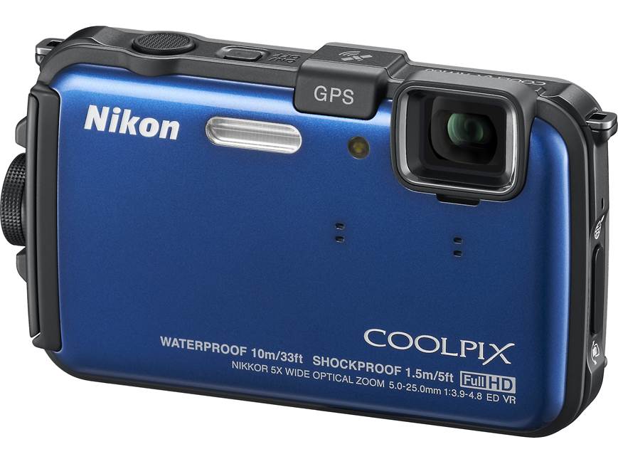 Nikon Coolpix AW100 (Blue) Tough-style 16-megapixel digital camera