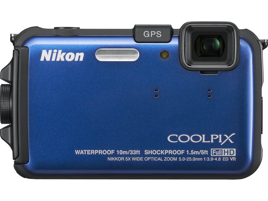Nikon Coolpix AW100 (Blue) Tough-style 16-megapixel digital camera
