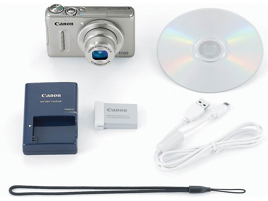Canon PowerShot S100 (Silver) 12.1-megapixel digital camera with