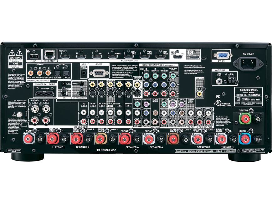 Onkyo TX-NR3009 Home theater receiver with 3D-ready HDMI switching