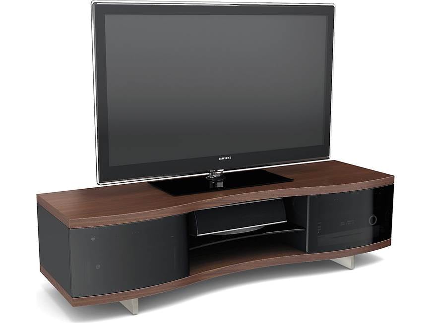 BDI OLA™ 8137 (Chocolate Stained Walnut) Curved-front audio/video