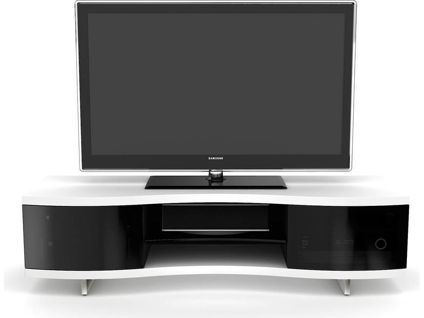 BDI OLA™ 8137 (Satin White) Curved-front audio/video cabinet for