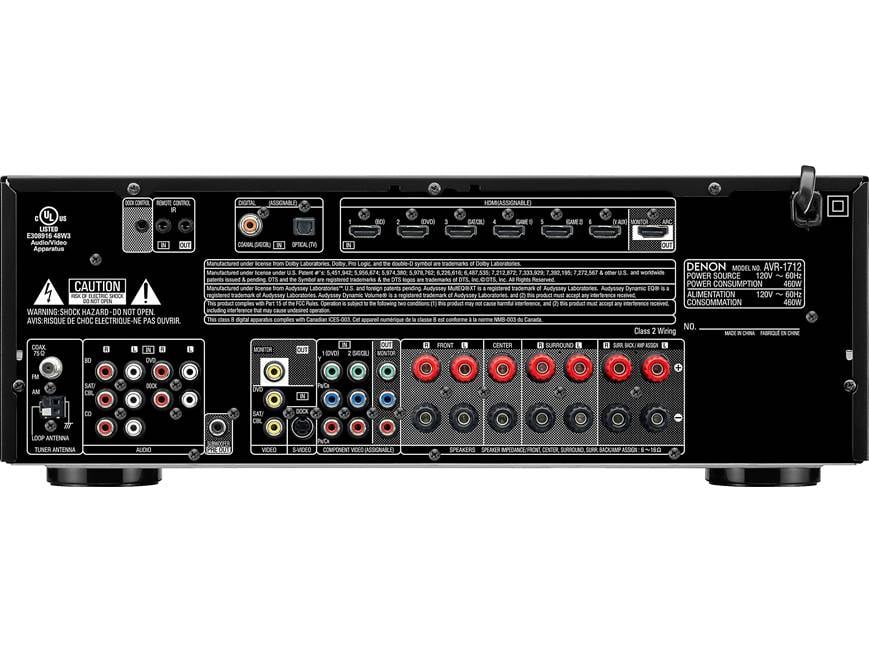 Denon AVR-1712 Home theater receiver with 3D-ready HDMI switching