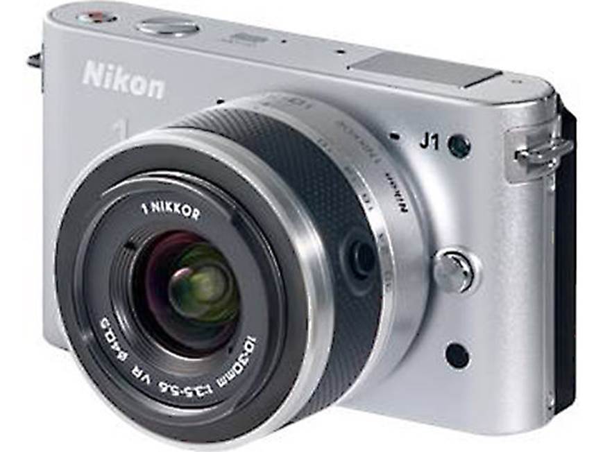Nikon 1 J1 w/10-30mm VR Lens (Black) CX format hybrid camera with
