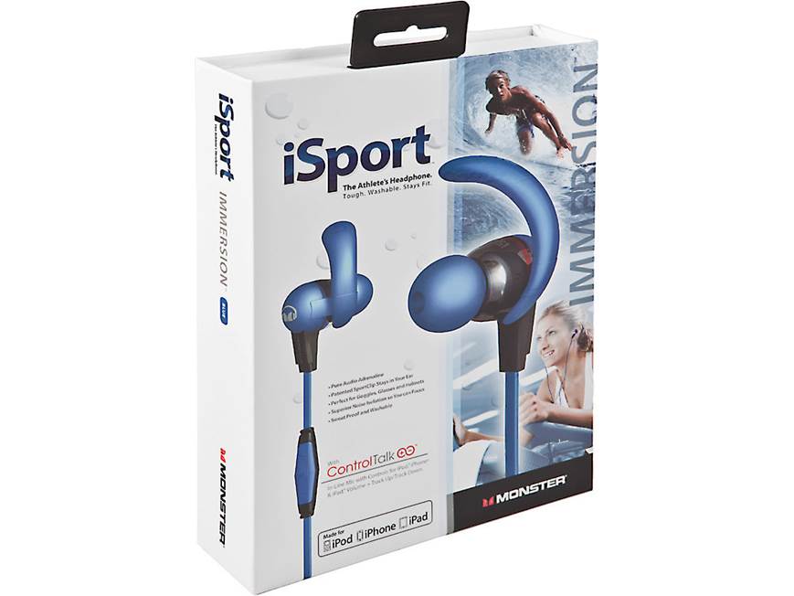 Monster® iSport Immersion (Black) In-ear sports headphones with in
