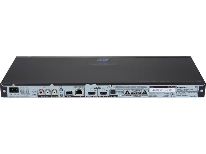 Panasonic DMP-BDT310 3D Blu-ray player with Wi-Fi® and dual HDMI