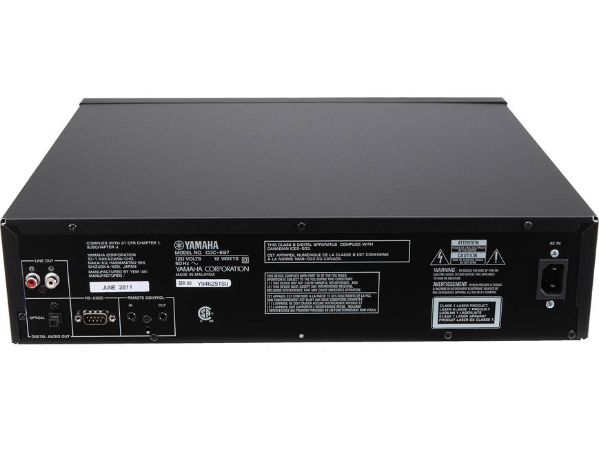 Yamaha CDC-697 5-disc CD changer at Crutchfield