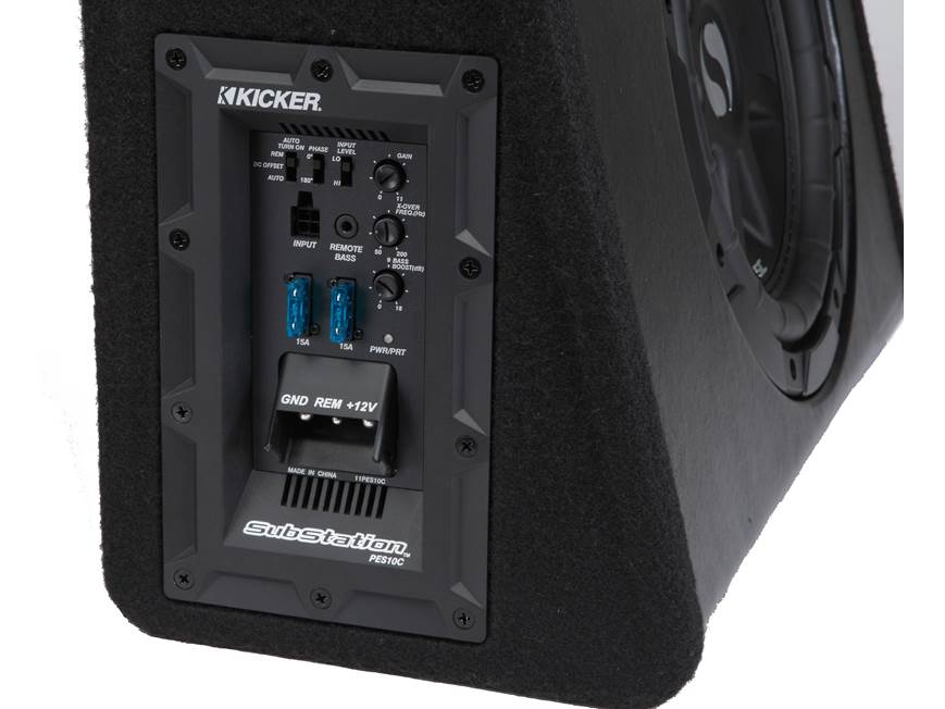 【動作確認済】KICKER SubStation PES10C 配線一式付 Kicker 11PES10C Sealed powered subwoofer with 10