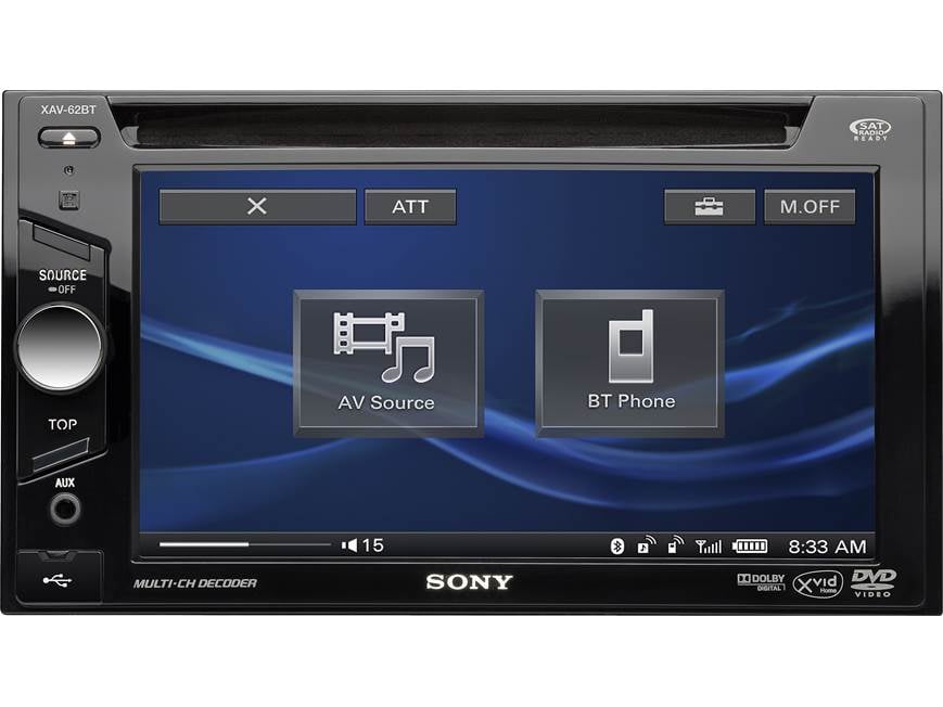 Sony XAV-62BT DVD receiver at Crutchfield