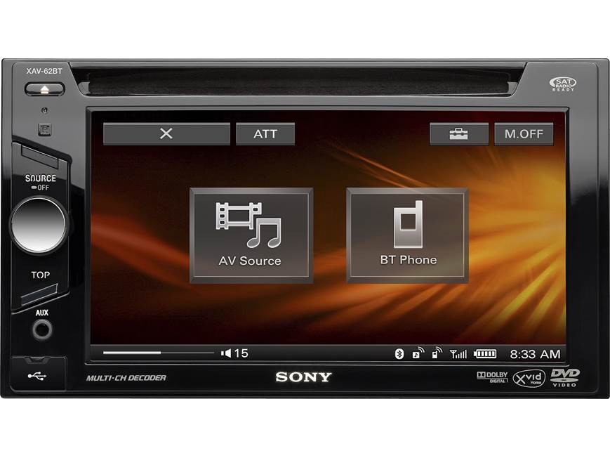 Sony XAV-62BT DVD receiver at Crutchfield