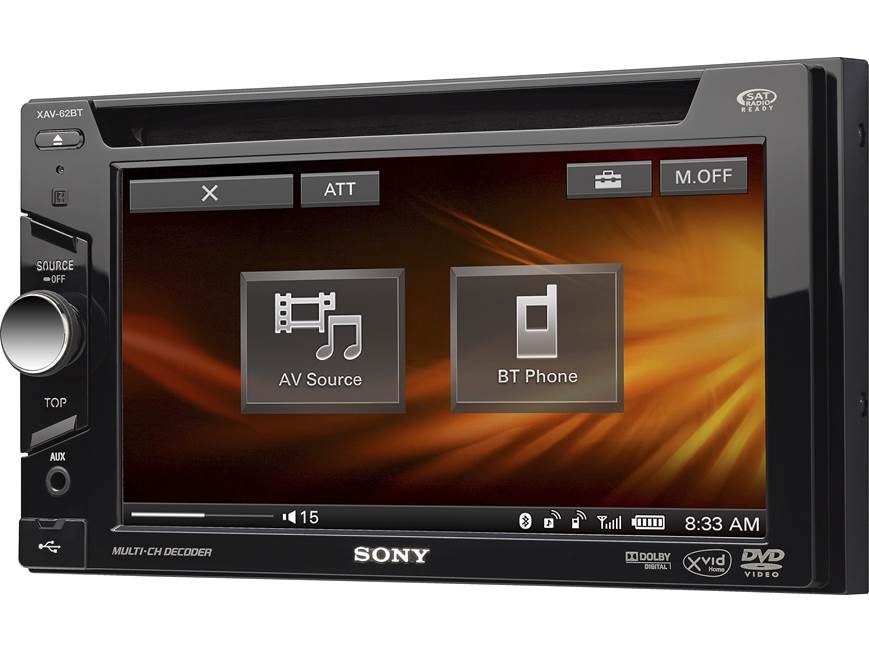 Sony XAV-62BT DVD receiver at Crutchfield