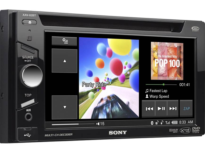 Sony XAV-62BT DVD receiver at Crutchfield