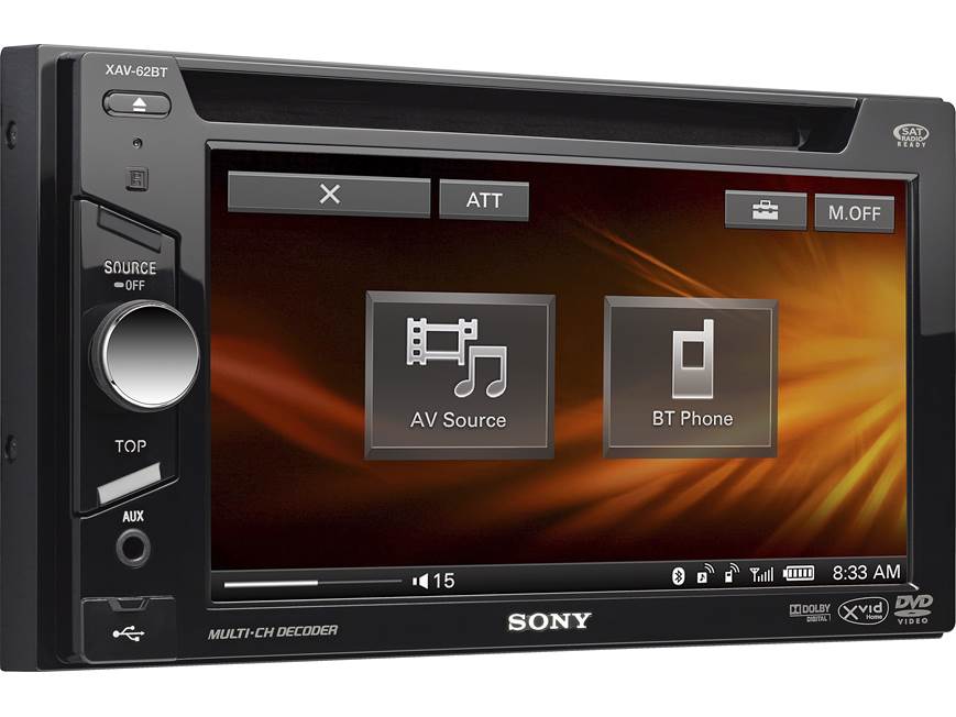 Sony XAV-62BT DVD receiver at Crutchfield