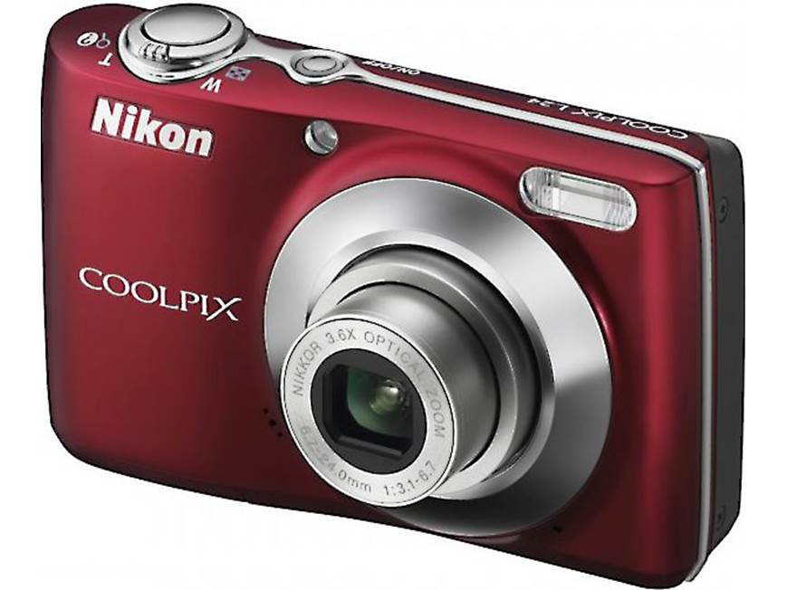 Nikon Coolpix L24 (Red) 14-megapixel digital camera with 3.6X