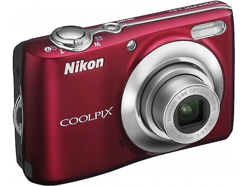 Nikon Coolpix L24 (Red) 14-megapixel digital camera with 3.6X