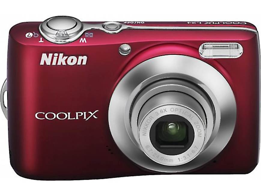 Nikon Coolpix L24 (Red) 14-megapixel digital camera with 3.6X