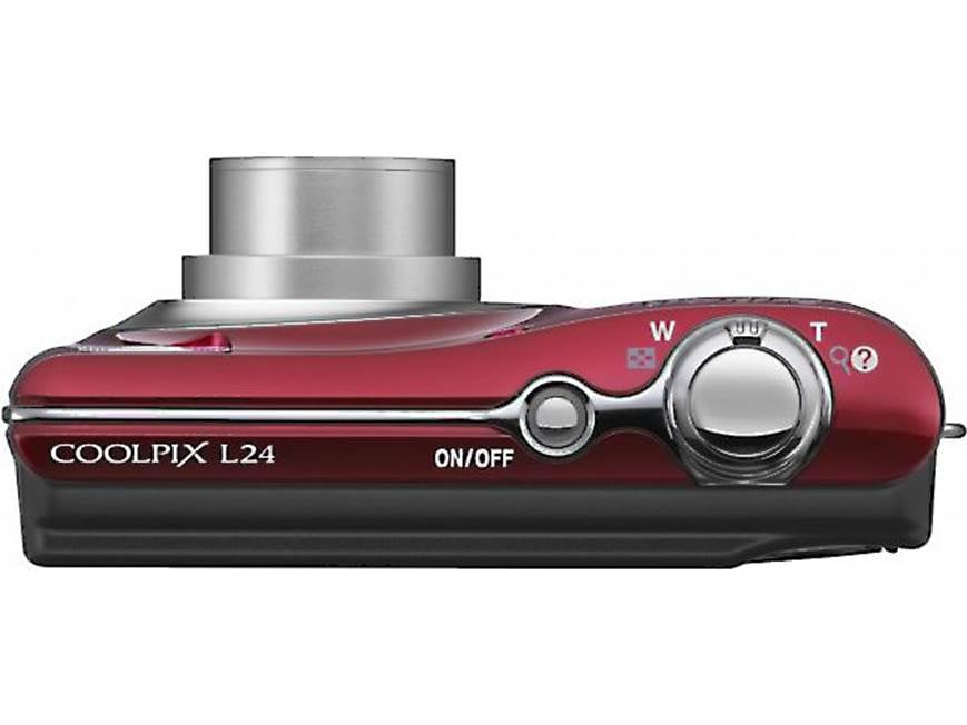 Nikon Coolpix L24 (Red) 14-megapixel digital camera with 3.6X