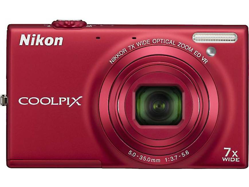 【良品・動作確認済】Nikon COOLPIX S6100 レッド Nikon Coolpix S6100 (Red) 16-megapixel digital camera with 7X