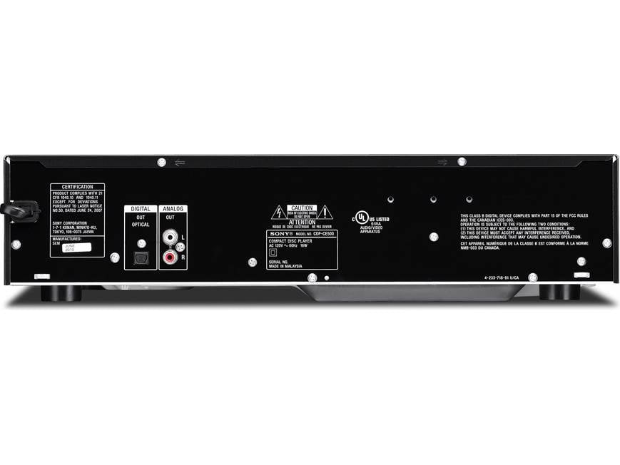 Sony CDP-CE500 5-disc CD changer at Crutchfield