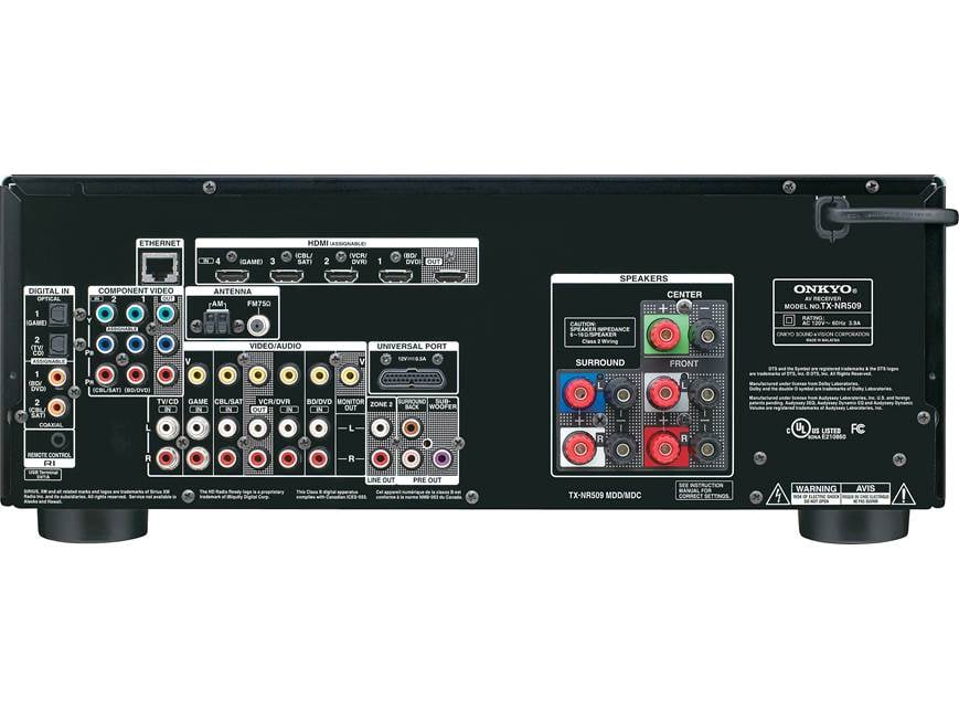 Onkyo TX-NR509 Home theater receiver with 3D-ready HDMI switching