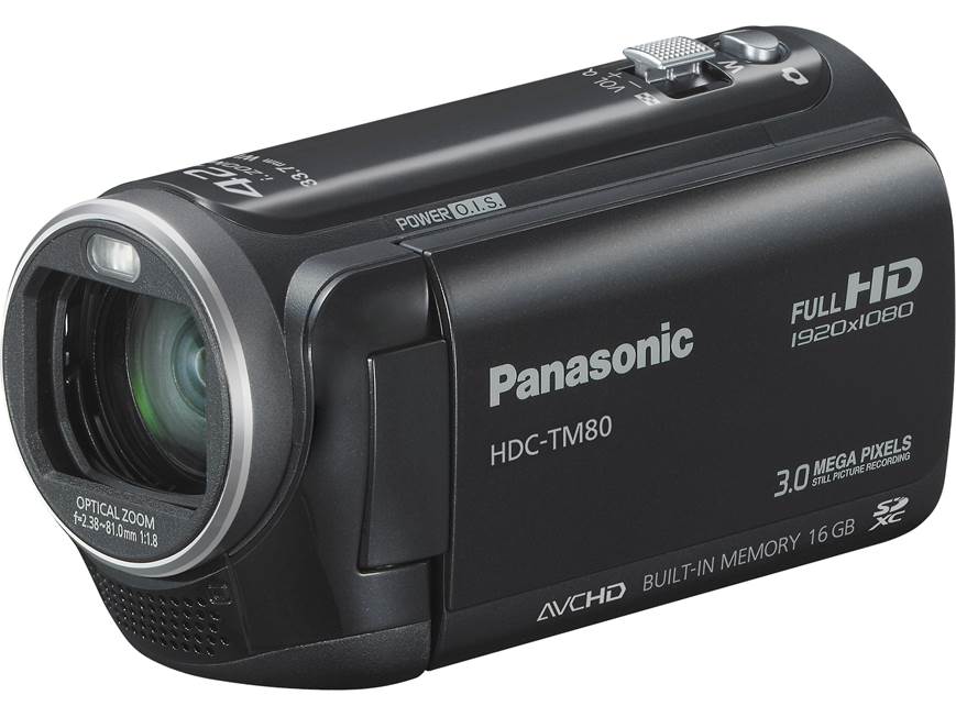 Panasonic HDC-TM80 (Black) HD camcorder with 16GB flash memory