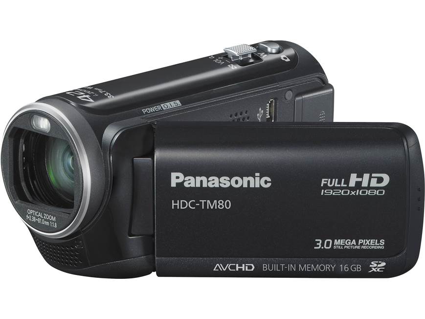 Panasonic HDC-TM80 (Black) HD camcorder with 16GB flash memory