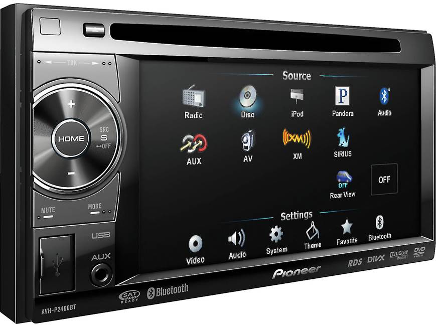 Pioneer AVH-P2400BT DVD receiver at Crutchfield