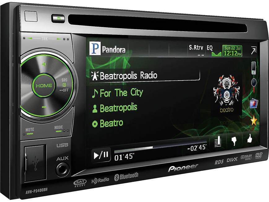Pioneer AVH-P3400BH DVD receiver at Crutchfield
