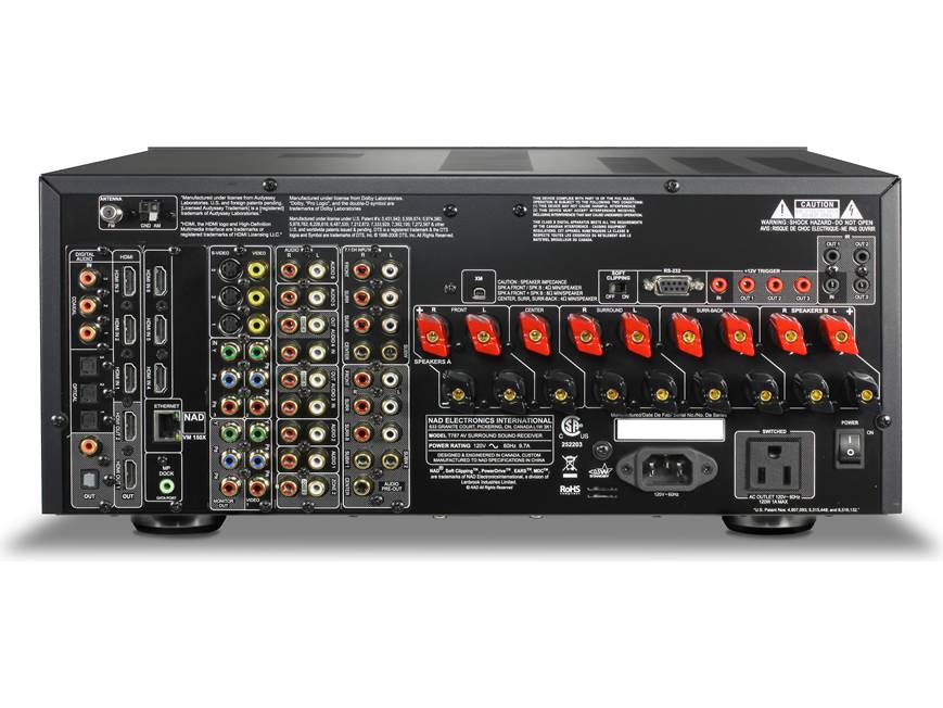NAD T 787 7.2-channel home theater receiver at Crutchfield