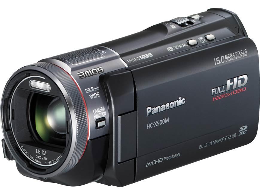 Panasonic HC-X900M HD camcorder with 32GB of flash memory at