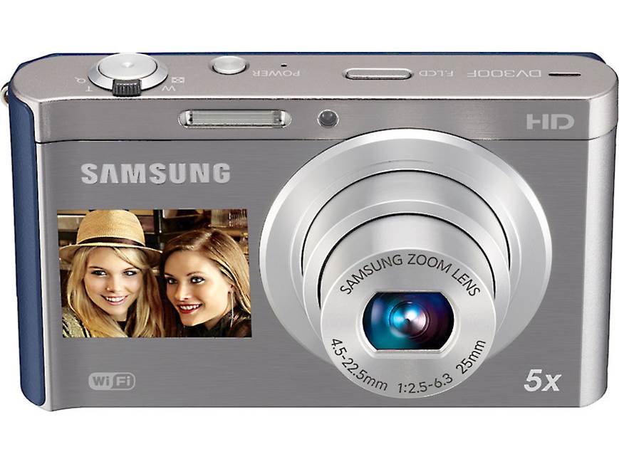 サムスン SAMSUNG SMART CAMERA DV300F Samsung DV300F Dual View Smart Camera - Silver/Red (EC-DV300FBPRUS