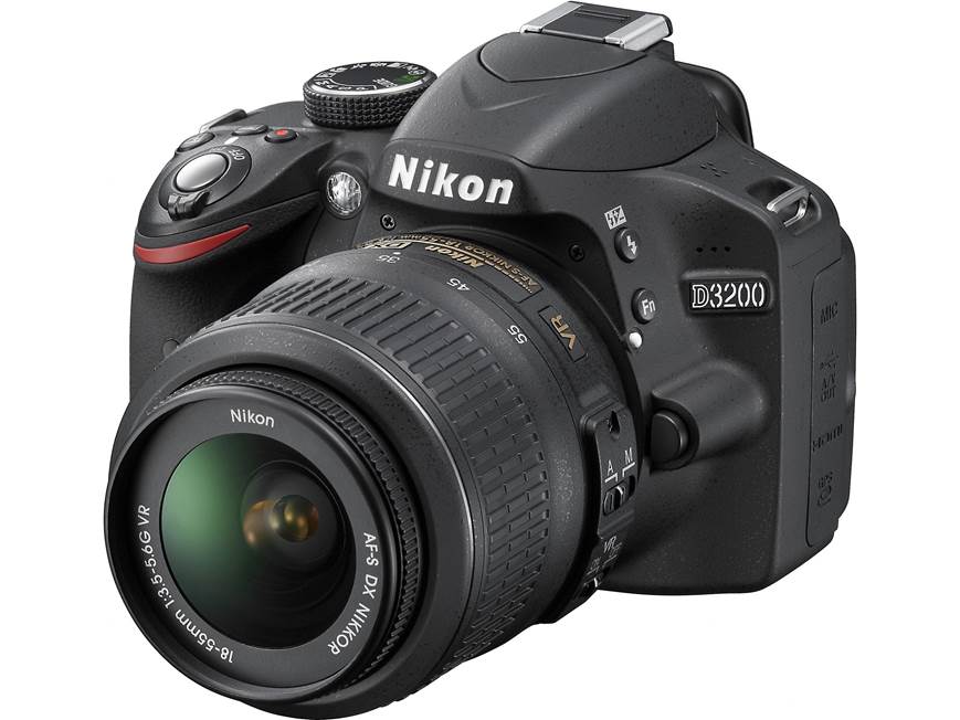 Nikon D3200 Kit (Black) 24-megapixel DSLR w/18-55mm DX VR lens