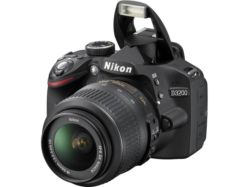 Nikon D3200 Kit (Black) 24-megapixel DSLR w/18-55mm DX VR lens