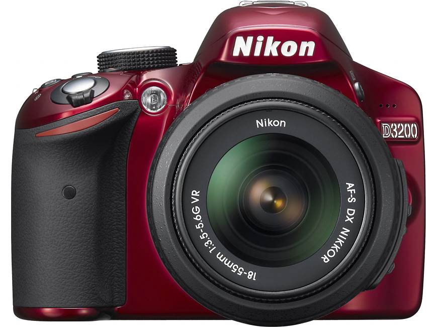 Nikon D3200 Kit (Red) 24-megapixel DSLR w/18-55mm DX VR lens (Red