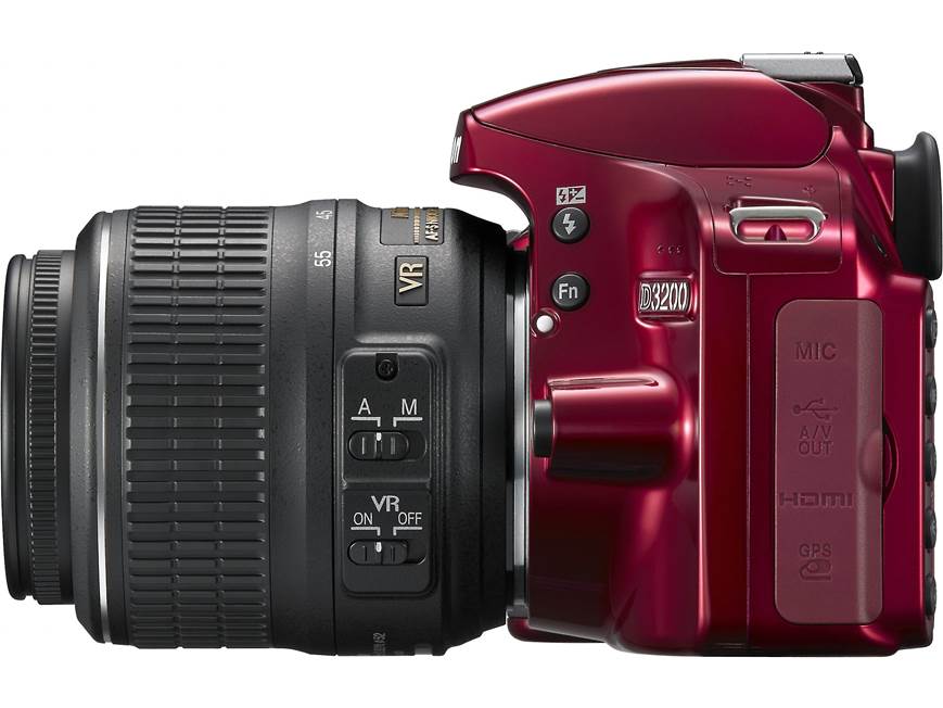 Nikon D3200 Kit (Red) 24-megapixel DSLR w/18-55mm DX VR lens (Red