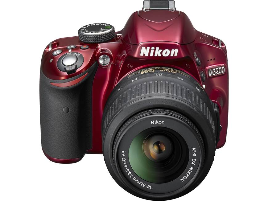Nikon D3200 Kit (Red) 24-megapixel DSLR w/18-55mm DX VR lens (Red