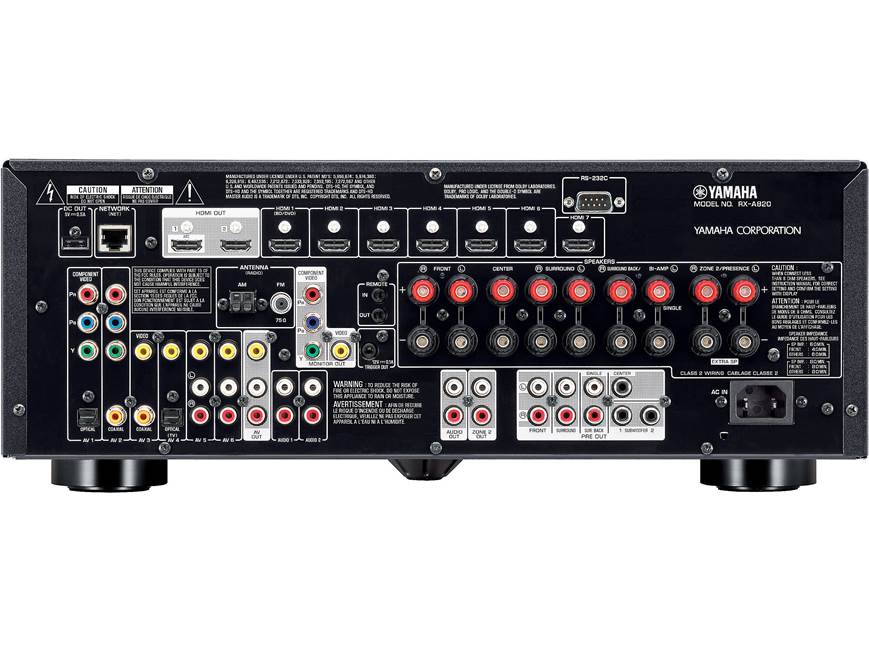 Yamaha RX-A820 Home theater receiver with 3D-ready HDMI switching