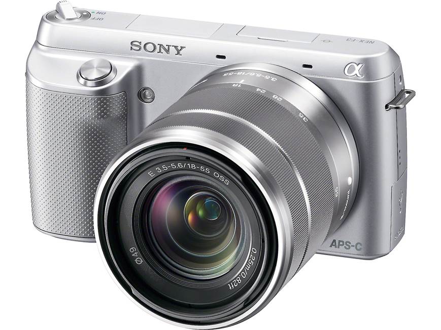 Sony Alpha NEX-F3 (Silver) 16-megapixel digital camera with 180