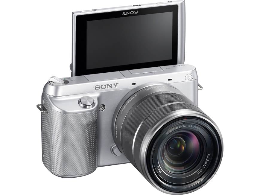 Sony Alpha NEX-F3 (Silver) 16-megapixel digital camera with 180